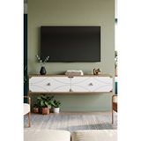 Yumedi Design Tda1297dbs -elifa Duvara Montaj Tv Stand , Tv Sehpasi 120cm Safirmeşe-beyaz-silver Çok Renkli