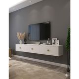 Yumedi Design TDA1801B - Miko Duvara Montaj Tv Stand 180CM Beyaz