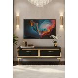 Yumedi Design TSA1204AG - Kerem Tv Stand , Tv Sehpası 120 cm Antrasit-Gold - Antrasit - Altın