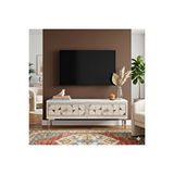 Yumedi Design Tsa1212bts - Rabbit Tv Stand , Tv Sehpasi 120cm Beyaz-traverten-silver Çok Renkli