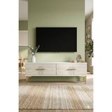 Yumedi Design TSA1215BT - Shumen Tv Stand , Tv Sehpası 120CM Beyaz-Traverten - Beyaz Mermer