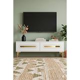 YUMEDİ DESİGN TSA1220BG - ETHEMA TV STAND , TV SEHPASI 120CM BEYAZ-GOLD