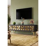 Yumedi Design Tsa1236ag - Filibe Tv Stand , Tv Sehpasi 120cm Antrasit-gold Antrasit
