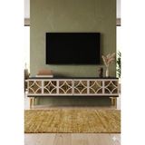 Yumedi Design TSA1236ATG - Filibe Tv Stand , Tv Sehpası 120CM Antrasit-Traverten-Gold - Antrasit - Traverten
