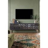 Yumedi Design TSA1238AS - Biga Tv Stand , Tv Sehpası 120CM Antrasit-Silver - Antrasit - Gümüş