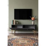 Yumedi Design TSA1297AG - Elifa Tv Stand , Tv Sehpası 120CM Antrasit-Gold - Antrasit - Altın
