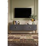 Yumedi Design Tsa1297ag - Elifa Tv Stand , Tv Sehpasi 120cm Antrasit-gold Antrasit