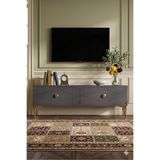 YUMEDİ DESİGN TSA1297AG - ELİFA TV STAND , TV SEHPASI 120CM ANTRASİT-GOLD