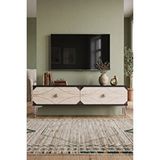 Yumedi Design Tsa1297ats - Elifa Tv Stand , Tv Sehpasi 120cm Antrasit-traverten-silver Çok Renkli
