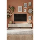Yumedi Design Tsa1803bt - Tarçin Tv Stand , Tv Sehpasi 180cm Beyaz-traverten Çok Renkli