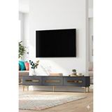 Yumedi Design Tsa1806ag - Ethema Tv Stand , Tv Sehpasi 180cm Antrasit-gold Antrasit