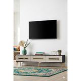 Yumedi Design TSA1806ATG - Ethema Tv Stand , Tv Sehpası 180CM Antrasit-Traverten-Gold - Antrasit - Traverten