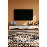 Yumedi Design Tsa1813dbg - Başari Tv Stand , Tv Sehpasi 180cm Safirmeşe-beyaz-gold Çok Renkli