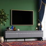 Yumedi Design TSA1844AS - Merfa Tv Stand , Tv Sehpası 180CM Antrasit-Silver - Antrasit - Gümüş