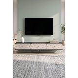 Yumedi Design Tsa1897ats - Elifa Tv Stand , Tv Sehpasi 180cm Antrasit-traverten-silver Çok Renkli