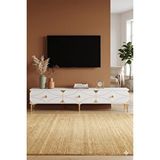 Yumedi Design Tsa1897bg - Elifa Tv Stand , Tv Sehpasi 180cm Beyaz-gold