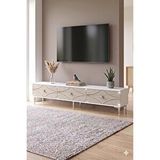 Yumedi Design Tsa1897bts - Elifa Tv Stand , Tv Sehpasi 180cm Beyaz-traverten-silver Çok Renkli