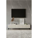 Yumedi Design TSA1899BT - Didema Tv Stand , Tv Sehpası 180CM Beyaz-Traverten - Beyaz - Traverten