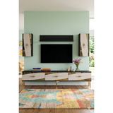 Yumedi Design TVR1813ATG - Başarı Tv Ünitesi Takımı 180CM Antrasit-Traverten-Gold - Antrasit - Traverten
