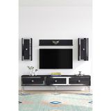 Yumedi Design TVR1816AS - Temtem Tv Ünitesi Takımı 180CM Antrasit-Silver - Antrasit - Gümüş