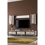 Yumedi Design Tvr1816bts - Temtem Tv Ünitesi Takimi 180cm Beyaz-traverten-silver Çok Renkli