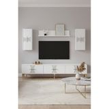Yumedi Design TVR1832B - Merve Tv Ünitesi Takımı 180CM BEYAZ