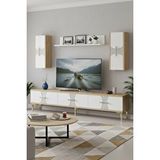 Yumedi Design Tvr1832db - Merve Tv Ünitesi Takimi 180cm Safirmeşe-beyaz Çok Renkli
