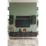 Yumedi Design Tvr1897as - Elifa Tv Ünitesi Takimi 180cm Antrasit-silver Antrasit