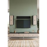 Yumedi Design TVR1897ATS - Elifa Tv Ünitesi Takımı 180CM Antrasit-Traverten-Silver - Antrasit - Silves