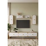Yumedi Design Tvr1897dbg - Elifa Tv Ünitesi Takimi 180cm Safirmeşe-beyaz-gold Çok Renkli