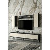 Yumedi Design Tvr1899at - Didema Tv Ünitesi Takimi 180cm Antrasit-traverten Çok Renkli
