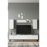 Yumedi Design TVR1899B - Didema Tv Ünitesi Takımı 180CM Beyaz