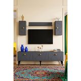 Yumedi Design TVRB8002A - Pervana Tv Ünitesi Takımı 180CM Antrasit
