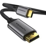 YUMIKRA USB-C to DisplayPort Kablo, DP 1.4 8K@60Hz 4K@240Hz HDCP HDR, DeX Mode, Thunderbolt 5/4/3 - 2 Metre
