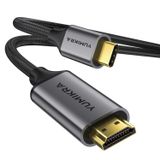 YUMIKRA USB-C to HDMI Kablo, HDMI 2.1 8K@60Hz 4K@240Hz 48GBPS HDCP HDR, DeX Mode, Thunderbolt 5/4/3, Macbook Air/Pro, iPad Pro/Air ile Uyumlu (1 Metre)