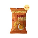 Yummate Nacho Peynir Mercimek Cipsi 80g x 10 adet