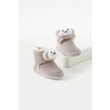 yummy kids Bebek Kadife Cırtlı Rahat Kaydırmaz Taban Kahverengi Patik