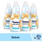 Yumoş Doğal Özler 1200 ml Bebek Konsantre Çamaşır Yumuşatıcı 4'lü Set 50 Yıkama Özelliği ile - 1,2 lt