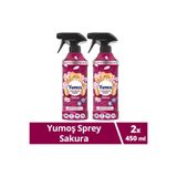 Yumoş Ev ve Tekstil Spreyi Sakura, 450 ml x 2, Giysi Spreyi