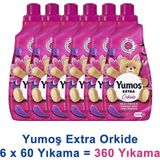 Yumoş Extra Konsantre Çamaşır Yumuşatıcısı Orkide 1440 ml 60 Yıkama x 6 Adet - 8,64 lt