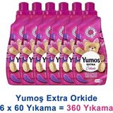 Yumoş Extra Konsantre Çamaşır Yumuşatıcısı Orkide 1440 Ml 60 Yıkama X 6 Adet