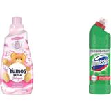 Yumoş Extra Konsantre Çamaşır Yumuşatıcısı Şakayık 1440 ml(1) Domestos Yoğun Kıvamlı Çamaşır Suyu Maksimum Hijyen Dağ Esintisi, 750 ml(4)