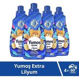 Yumoş Extra Lilyum Konsantre Yumuşatıcı 4X1440ML Kalıcı Koku ile Yumuşak Doku Sağlar - 5,76 lt
