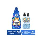 Yumoş Extra Lilyum Sıvı Kumaş Yumuşatıcısı 1440 ml + Jet Fresh Lilyum Giysi Spreyi 2x200 ml Set