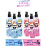 Yumoş Jet Fresh Giysi Spreyi Lilyum 3 x 200 ml + Orkide 3 x 200 ml