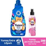 Yumoş Jet Fresh Giysi Spreyi Orkide 200 ml x1+Yumoş Yumuşatıcısı Extra Konsantre Lilyum 1440 ml x1 - 1,2 lt