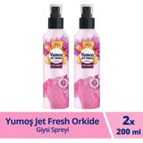 Yumoş Jet Fresh Giysi Spreyi Orkide 200 ml x2 Yıkamadan Ferah Koku ve Ütü Etkisi ile Yumuşatıcı