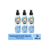 Yumoş Jet Fresh Giysi Spreyi Yıkamadan Ferah Koku Ve Ütü Etkisi Lilyum 200 ml X3