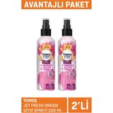 Yumoş Jet Fresh Orkide Kumaş ve Oda Spreyi 2X200 ml 15 Dakikada Ütü Etkisi ve Ferahlık