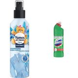 Yumoş JetFresh Giysi Spreyi Lilyum 200 ml(1) Domestos Yoğun Kıvamlı Çamaşır Suyu Maksimum Hijyen Dağ Esintisi, 750 ml(4)